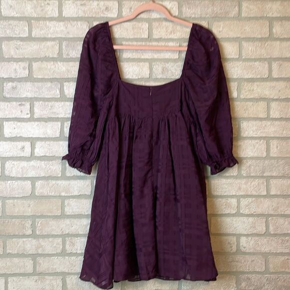 Storia Monochromatic Plaid Baby Doll
Mini Dress size S Purple - Picture 8 of 10